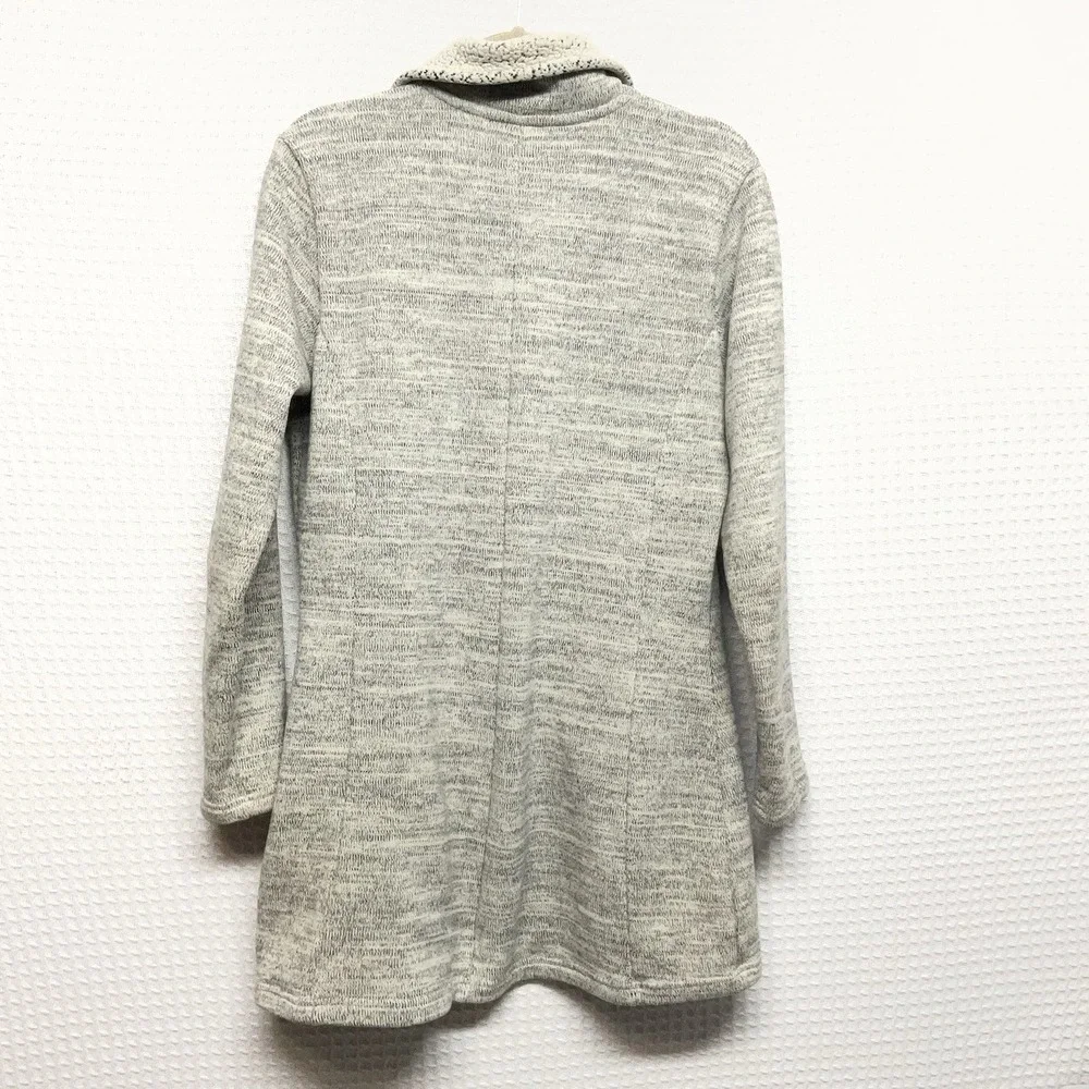 Kuhl Alaska Jacket Womens Large Heathered Gray Long Fleece‎ Lined Zip Up Outdoor